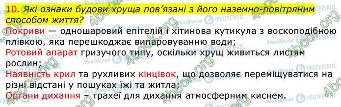 ГДЗ Біологія 7 клас сторінка Стр.76 (10)